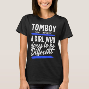 Mädchen mit Jungencharakter Tomboy-Shirt Damen Tom T-Shirt