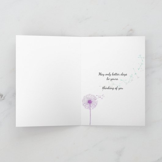 Mädchen mit Käfer und Löwenzahn Karte (Innenseite)