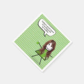 Mädchen mit Kaffee und Zitat Serviette (Ecke)