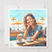 Mädchen mit Kaffeepause (Vorderseite)