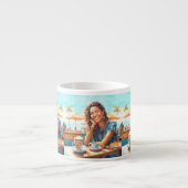 Mädchen mit Kaffeepause Espressotasse (Vorderseite)