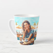 Mädchen mit Kaffeepause