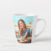 Mädchen mit Kaffeepause Milchtasse (Rechts)