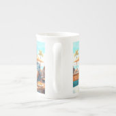 Mädchen mit Kaffeepause Porzellantasse (Rückseite)