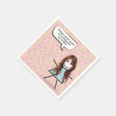 Mädchen mit Kaffeetasse Serviette (Ecke)