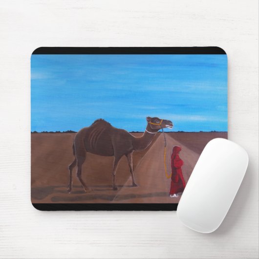Mädchen mit Kamel Gemälde von Alfred Fox Mousepad (Mit Mouse)