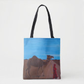 Mädchen mit Kamel Gemälde von Alfred Fox Tasche (Vorderseite)