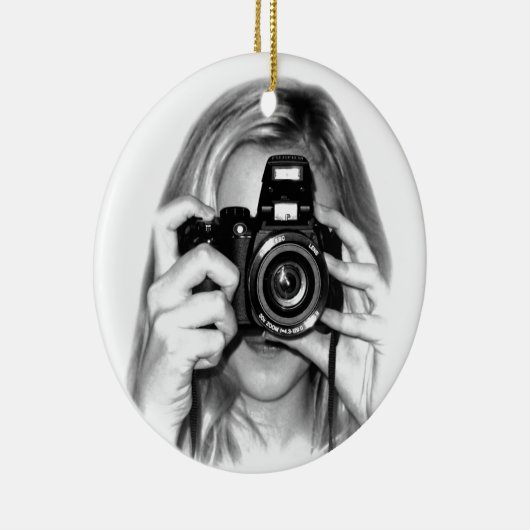 Mädchen mit Kamera Keramikornament (Rechts)