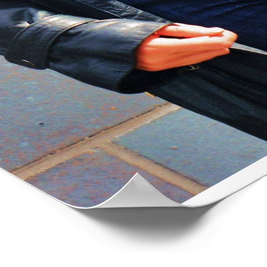 Mädchen mit Kamera Poster (Ecke)