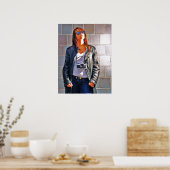 Mädchen mit Kamera Poster (Küche)