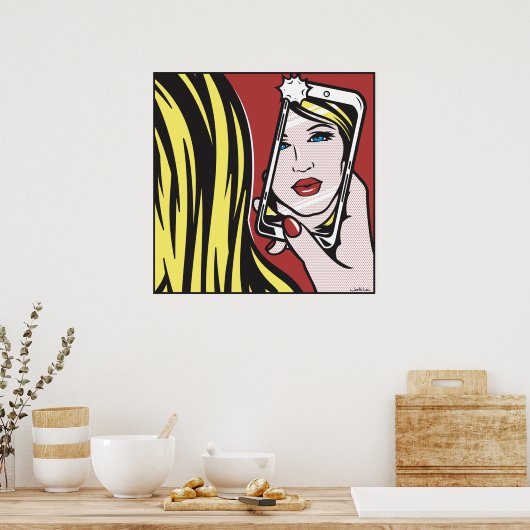 Mädchen mit Kamera Poster (Küche)