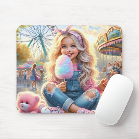 Mädchen mit karnevaler Baumwolle Mousepad (Mit Mouse)