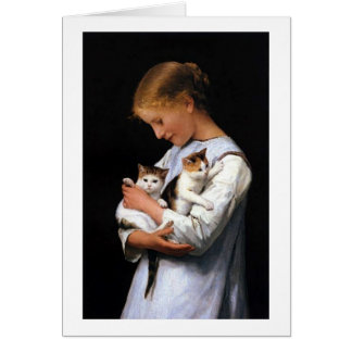 Mädchen mit Kätzchen, Albert Anker