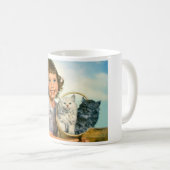 Mädchen mit Kätzchen Kaffeetasse (VorderseiteRechts)