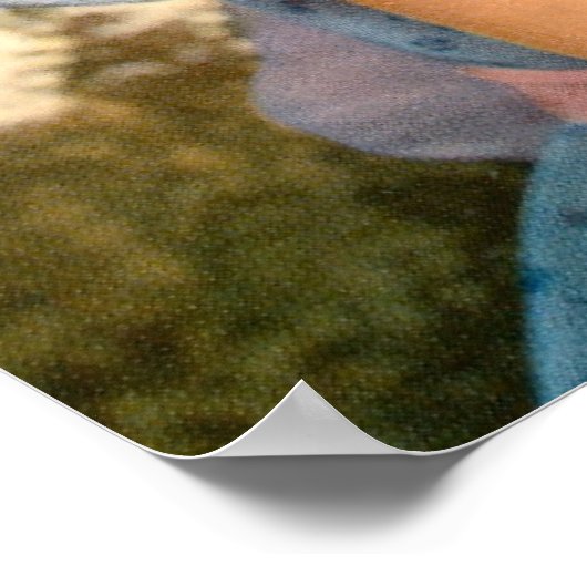 Mädchen mit Kätzchen Poster (Ecke)