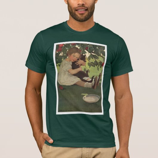 Mädchen mit Kätzchen T-Shirt (Vorderseite)