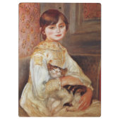 Mädchen mit Katze, Auguste Renoir Klemmbrett (Rückseite)