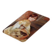 Mädchen mit Katze, Auguste Renoir Magnet (Linke Seite)