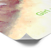 Mädchen mit Katze Poster (Ecke)