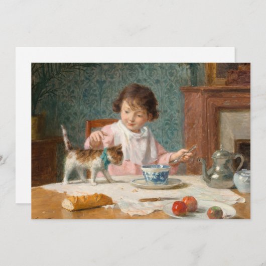 Mädchen mit Katze | Victor Gabriel Gilbert (Vorne/Hinten)