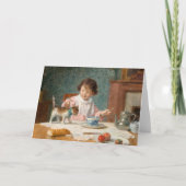 Mädchen mit Katze | Victor Gabriel Gilbert Karte (Vorderseite)