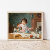 Mädchen mit Katze | Victor Gabriel Gilbert Poster