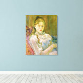 Mädchen mit Katze (von Berthe Morisot) Leinwanddruck (Insitu (Holzboden))