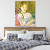 Mädchen mit Katze (von Berthe Morisot) Leinwanddruck (Insitu (Schlafzimmer))