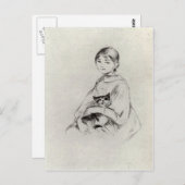 Mädchen mit Katze von Berthe Morisot Postkarte (Vorne/Hinten)