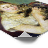 Mädchen mit Katze von Renoir Poster (Ecke)