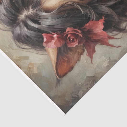 Mädchen mit Katzen-Decoupage Seidenpapier (Detail)