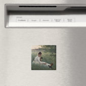 Mädchen mit Katzen in einer Sommerlandschaft (Kätz Magnet (In Situ (Geschirrspüler))