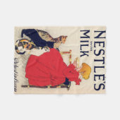 Mädchen mit Katzen, Vintage Poster, Alexandre Stei Fleecedecke (Vorderseite (Horizontal))