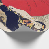 Mädchen mit Katzen, Vintage Poster, Alexandre Stei Geschenkpapier (Ecke)