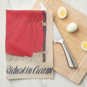 Mädchen mit Katzen, Vintage Poster, Alexandre Stei Geschirrtuch (Viertel Falte)