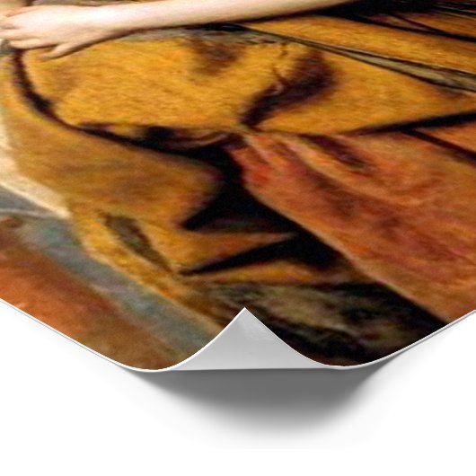 Mädchen mit Katzenposter Poster (Ecke)