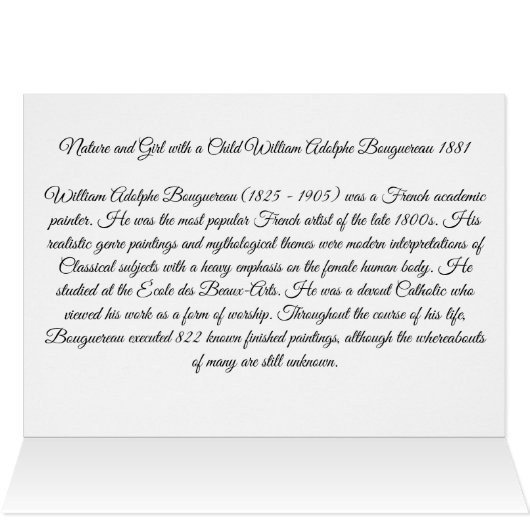 Mädchen mit Kind von Bouguereau 1881 (Innenansicht Horizontal (Oben))