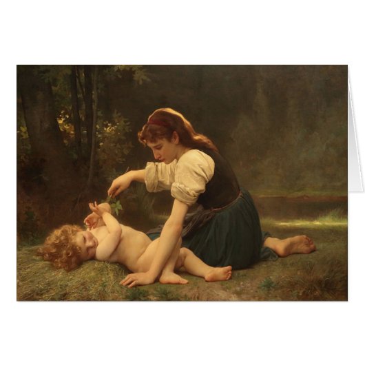 Mädchen mit Kind von Bouguereau 1881 (Vorderseite (Horizontal))