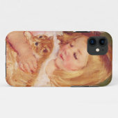 Mädchen mit Kitten, Mary Cassatt Case-Mate iPhone Hülle (Rückseite (Horizontal))