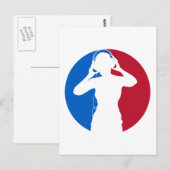 Mädchen mit Kopfhörern Postkarte (Vorne/Hinten)