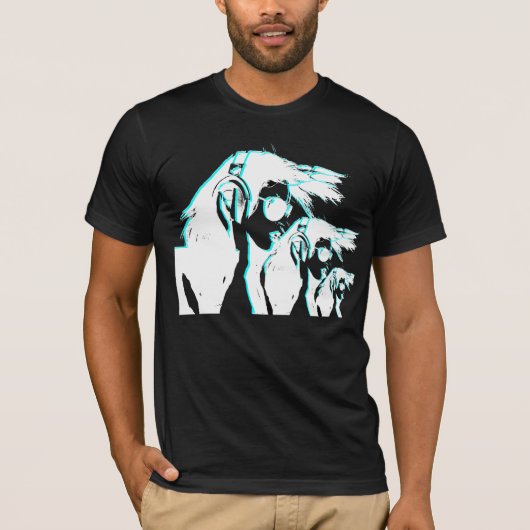 Mädchen mit Kopfhörern T-Shirt (Vorderseite)