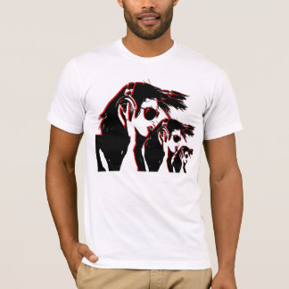 Mädchen mit Kopfhörern T-Shirt