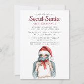 Mädchen mit Kopftuch Geheimnisvolles Weihnachtsfes Einladung (Vorderseite)