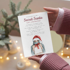 Mädchen mit Kopftuch Geheimnisvolles Weihnachtsfes Einladung