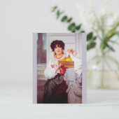 Mädchen mit Körbchen Orangen und Zitronen von Cot Postkarte (Stehend Vorderseite)