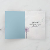 Mädchen mit Kronleuchter, die an Sie denken Karte (Innenseite)