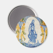 Mädchen mit Krug Magnet (Vorderseite/Rückseite)