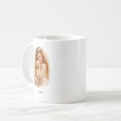Mädchen mit Labrador-Welpe Kaffeetasse (Vorderseite Links)