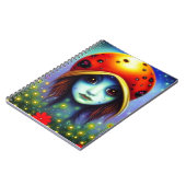 Mädchen mit Ladybug Notizblock (Linke Seite)