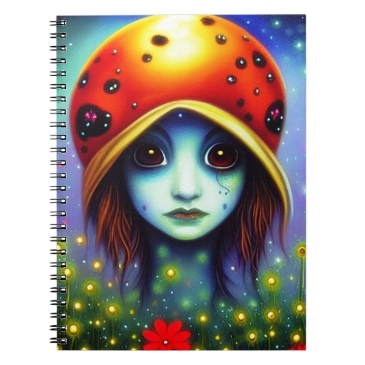 Mädchen mit Ladybug Notizblock (Vorderseite)